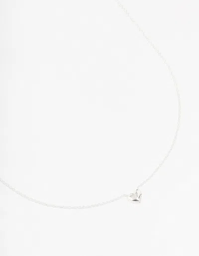 Lovisa 925 Sterling Silver Mini Puffy Heart Pendant Necklace