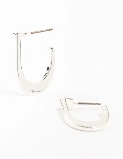 Lovisa Angled Silver Classic Hoop Earrings