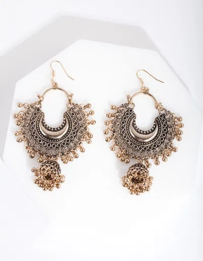 Lovisa Antique Gold Bead Drop Jhumka Earrings