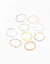 Lovisa Beaded Daisy Stretch Bracelets 10-pack In Multi