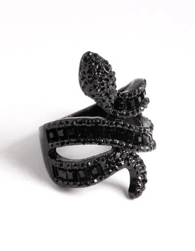 Lovisa Black Baguette Snake Ring In Multi