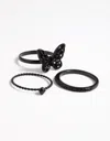 Lovisa Black Butterfly Ring Pack In Black