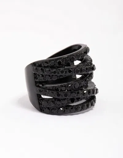 Lovisa Black Coated Layered Band Ring