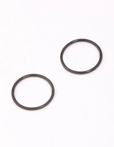 Lovisa Black Coated Titanium Fine Sleeper Earrings