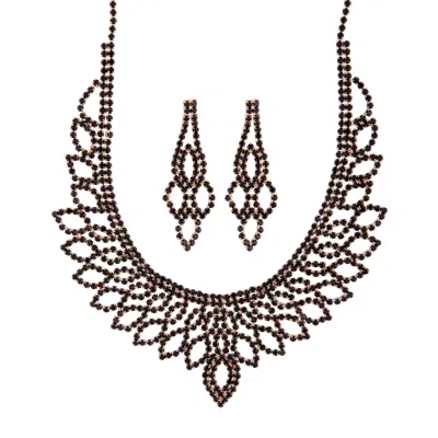 Lovisa Black Diamante Gold Cup Chain Jewellery Set