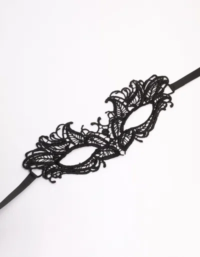 Lovisa Black Fabric Crochet Eye Mask