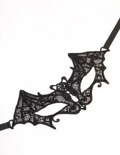 Lovisa Black Fabric Lacey Bat Eye Mask