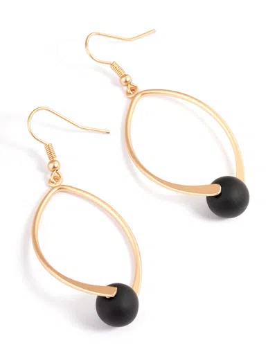 Lovisa Black Long Twist Ball Drop Earrings