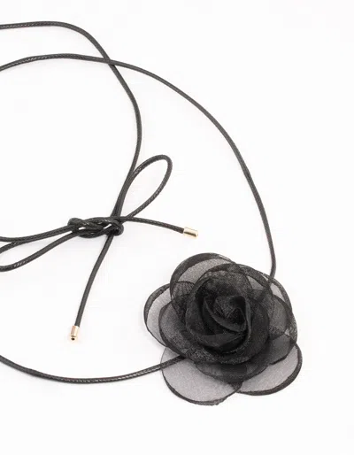 Lovisa Black Mesh Corsage Thin Rope Choker