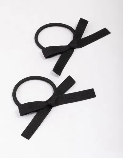 Lovisa Black Mini Bow Hair Tie Pack