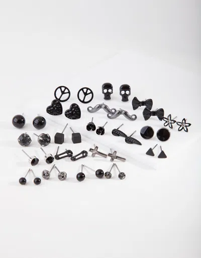 Lovisa Black Mismatch Bowtie Earring 20 Pack