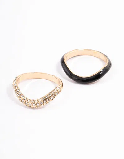 Lovisa Black Stack Ring Set
