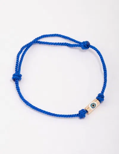 Lovisa Blue Fabric Evil Eye Cord Adjustable Bracelet