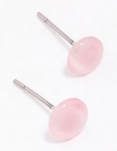 Lovisa Blush Round Stud Earrings In Pink