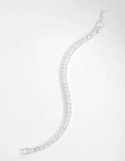 Lovisa Cubic Zirconia Baguette Tennis Bracelet In Multi