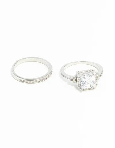 Lovisa Cubic Zirconia Double Silver Engagement Ring