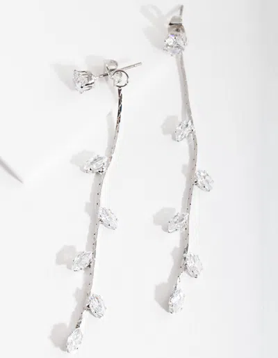 Lovisa Cubic Zirconia Floral String Earrings In Multi