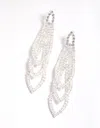 Lovisa Cubic Zirconia Graduated Loop Cupchain Earrings In Multi