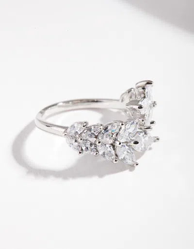 Lovisa Cubic Zirconia Navette Wrap Ring In Multi
