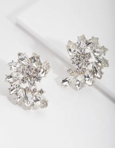 Lovisa Diamante Crawler Stud Earrings In Silver
