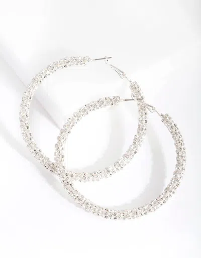 Lovisa Diamante Hoop Earrings In Multi
