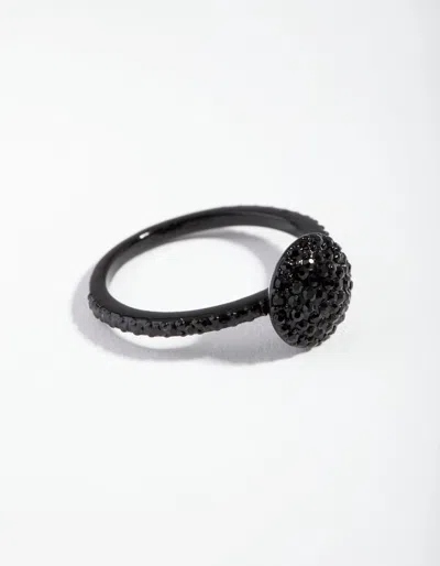 Lovisa Diamante Round Lolly Ring In Black