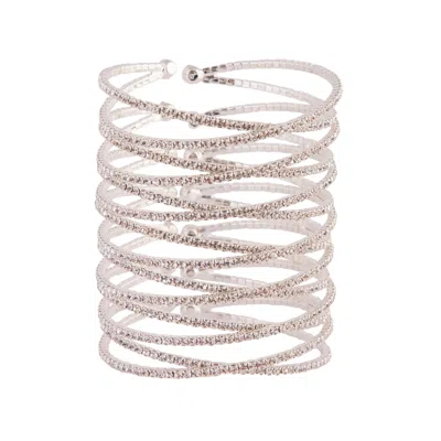 Lovisa Diamante Silver Crossover Multi Layer Cuff