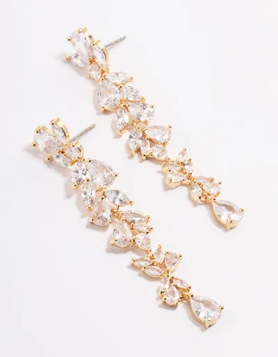 Lovisa Diamond Simulant Gold Petal Drop Earrings