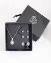 Lovisa Diamond Simulant Pear Drop Earrings Necklace Set In Multi