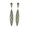 Lovisa Emerald Deco Shield Earrings In Multi