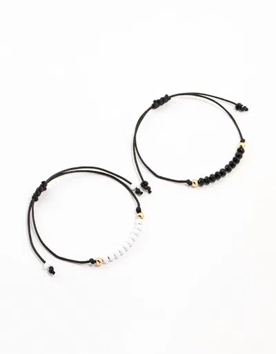 Lovisa Fabric Bead Rope Bracelets 2-pack In Multi