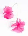 Lovisa Fuchsia Frosted Flower Drop Earrings In Multi