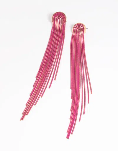 Lovisa Fuchsia Waterfall Chain Drop Earrings In Multi