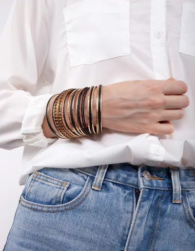 Lovisa Gold And Black Bangle 20 Pack