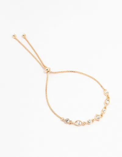 Lovisa Gold Bezel Czech Crystal Toggle Bracelet