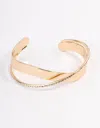 Lovisa Gold Bling X Cuff Bangle In Gold