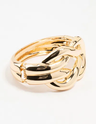 Lovisa Gold Bold Knotted Cuff Bracelet