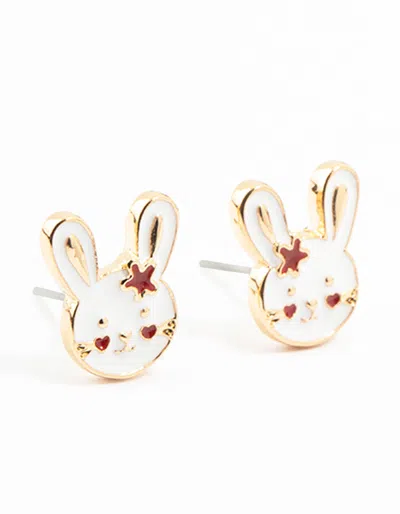 Lovisa Gold Bunny Stud Earrings In Multi