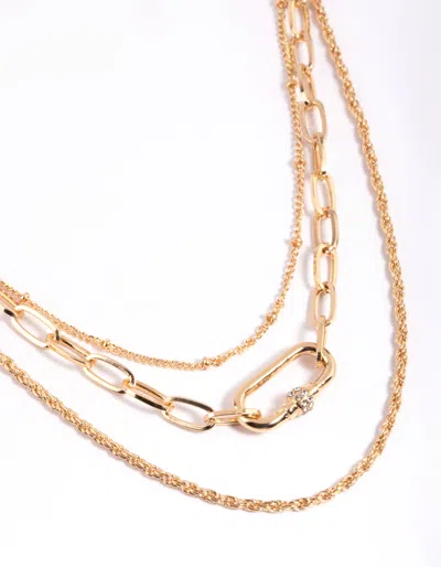 Lovisa Gold Carabiner Layered Necklace