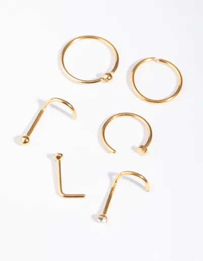 Lovisa Gold Classic Mix 6-pack Nose Rings
