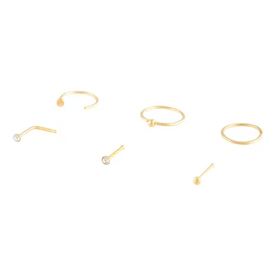 Lovisa Gold Classic Mix Nose 6 Pack