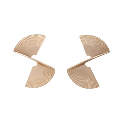Lovisa Gold Corrugated Swirl Statement Stud