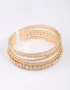 Lovisa Gold Criss Cross Circle Cupchain Bangle In Gold
