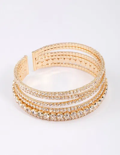 Lovisa Gold Criss Cross Circle Cupchain Bangle