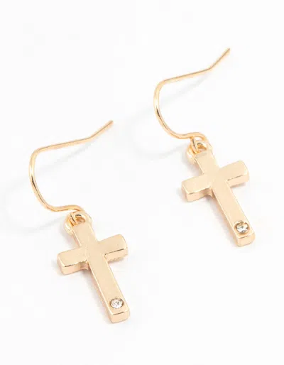Lovisa Gold Cross Drop Earrings
