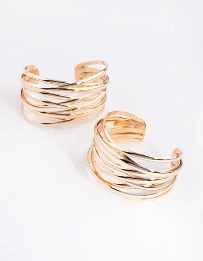 Lovisa Gold Crossover Double Cuff Bracelet