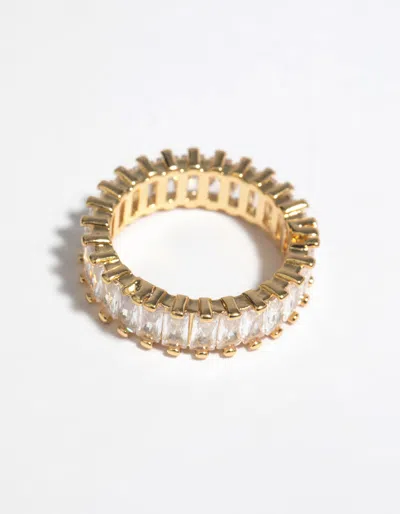 Lovisa Gold Cubic Zirconia Baguette Ring