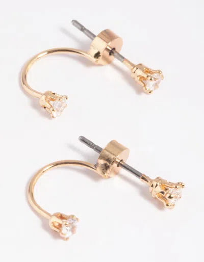 Lovisa Gold Cubic Zirconia Jacket Earrings