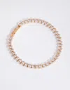 Lovisa Gold Cubic Zirconia Navette Tennis Bracelet In Gold