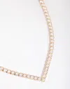 Lovisa Gold Cubic Zirconia Point Necklace In Gold